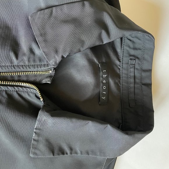 Theory black zip front jacket size large - Picture 10 of 15